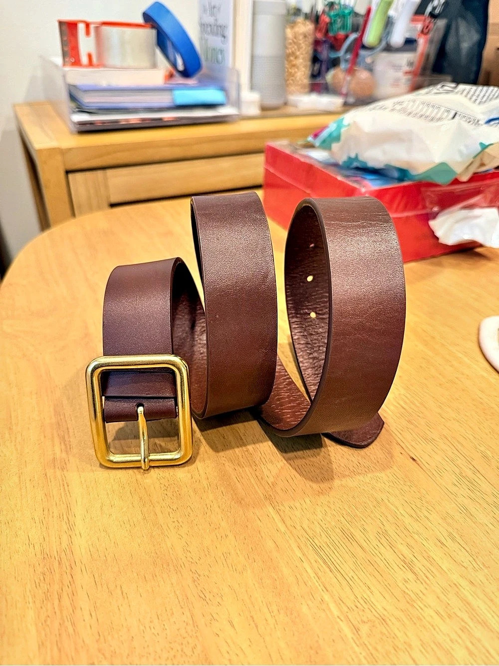 Anthropologie Wide Brown Belt